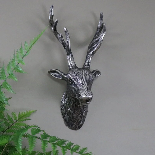 Rustic silver metal wall