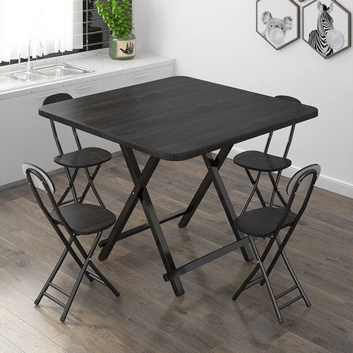 Folding table and 6 - table, chairs