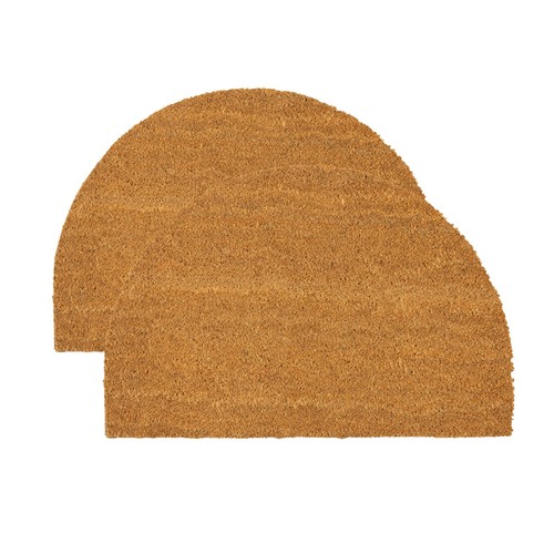 Coir half moon door mats - half,