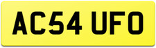 REG NUMBER PLATE AC54 UFO -