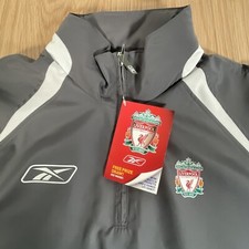 Reebok Liverpool Football 1/4 Zip Jacket Traing Top Carlsberg Large 2005 2006