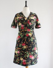 King Louie Vintage Inspired Dress Floral RETRO Mod Dress Medium TLC