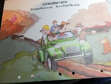 1970's Citroen 2CV Car Sales brochure Hole punched 