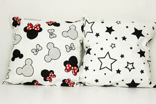 2 pack baby pillows filled patterned cushions for pram cot bed mickey 1 year+