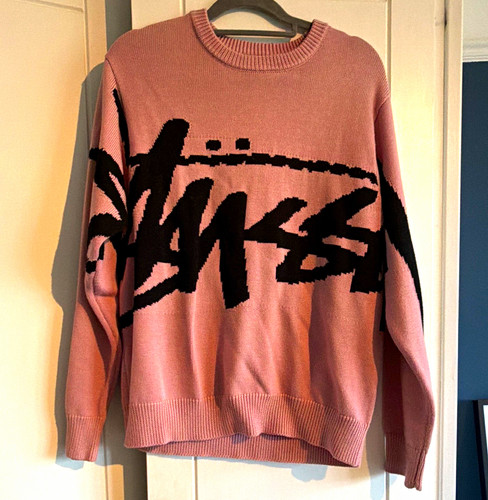 Stüssy pink black crew - stüssy,