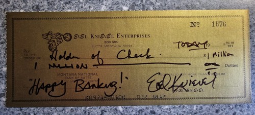 Original signed evel knievel - signed,
