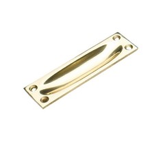 Flush Recessed Solid Brass Pull Sliding Door Drawer Finger Handle 75, 90 & 100mm