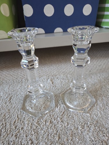 Clear crystal candlestick - clear,