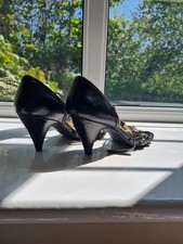 Office Black Leather Strappy