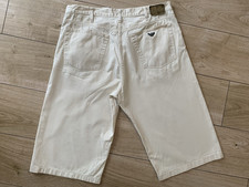 Mens White ARMANI JEANS SHORTS (34-35w)
