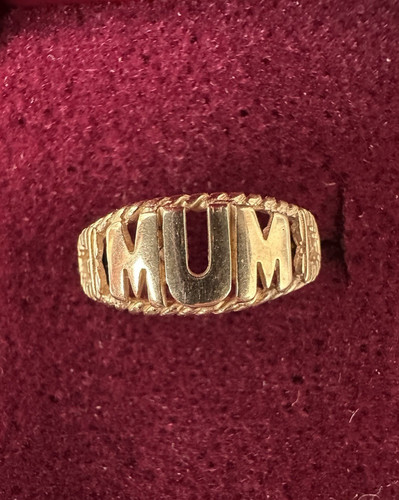 Vintage 9ct gold mum heart - gold,