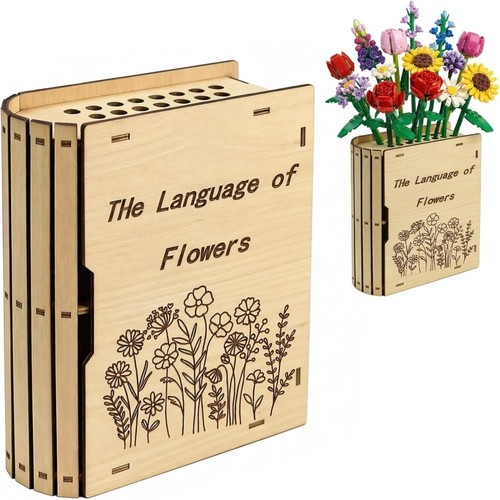 Book shaped diy wooden vase - shaped,