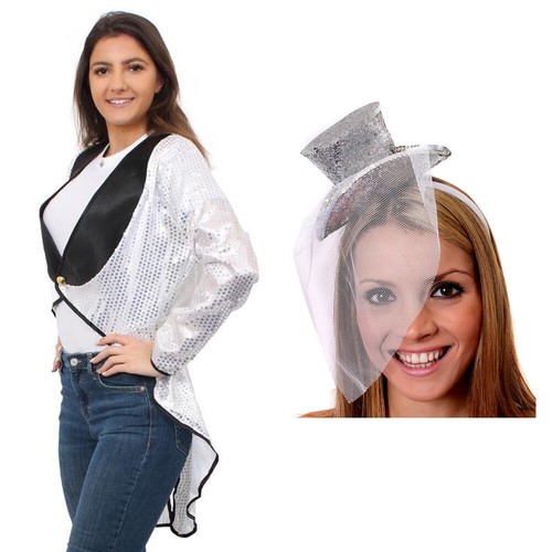 Ladies sequin tailcoat and - sequin,