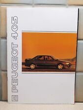 PEUGEOT 405 SALOON SALES BROCHURE UK MARKET 1990/1991 GE GL GR SRI GLx4 Mi16x4