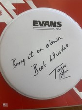 SIGNED Tony Mcarroll Drum Skin