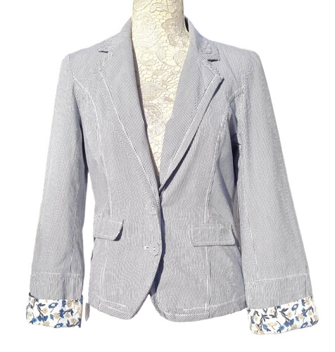 Blue stripe blazer - stripe,