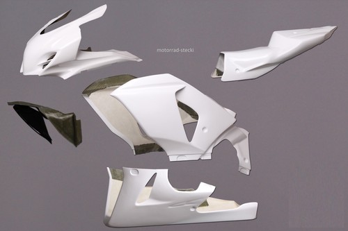 Complete racing fairing white - fairing,