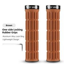 WEST BIKING Bicycle Handlebar Grips One-sided Lock Rubber Cycling Bike Grips