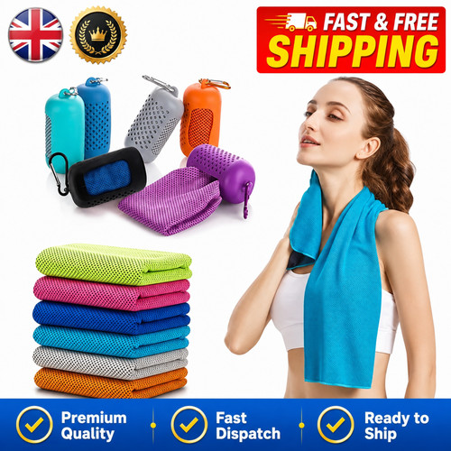 Cooling towel with portable - cooling,