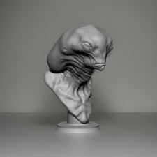 Grey Alien Bust-8 Inches