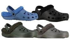 Mens Fur Lined Clogs Slip On