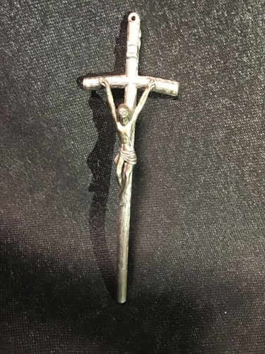 Vintage crucifix silver plate - vintage, silver-plate