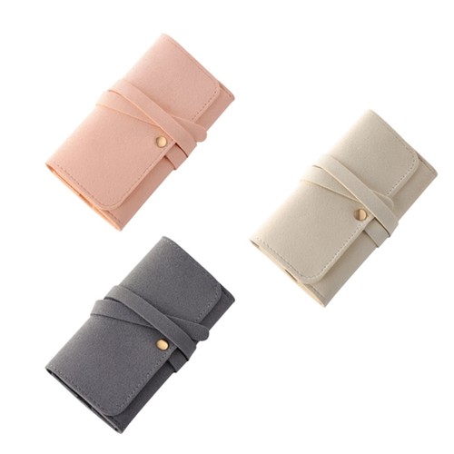 Leather jewelry organizer roll - leather,