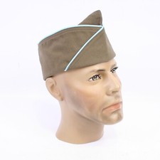 Replica Garrison Cap OD Infantry WW2 Overseas hat with Blue Piping by Combat ...