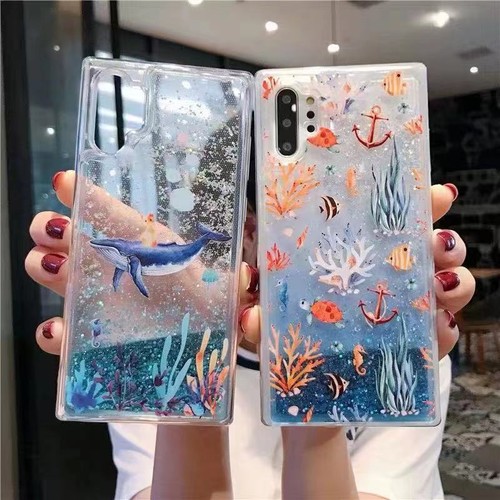 Glitter liquid coral whale - glitter,