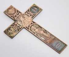 Antique Silver On Copper cross