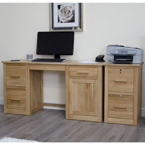 Solid oak large desk 2 - desk,
