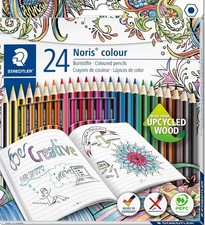 Staedtler Noris Colour 24 Pack Assorted Colouring Pencils Set NEW FREE P&P 