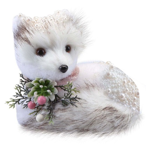 Christmas flocking fox - flocking,