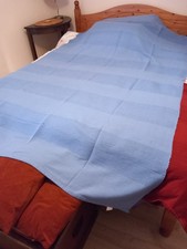  Ikea Throw  For Single Bed Or Chair 147cm Wide 236 Long Blue ribbed used 
