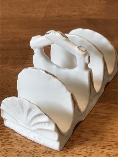 Toast rack porcelain white - toast,