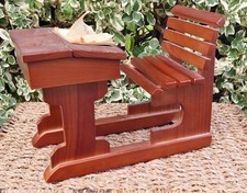 Doll Wooden School Desk Lift Up Lid & Book 9.5"L X 7"H X 4.75" W Vintage