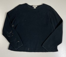 Vintage Eddie Bauer Thermal Waffle Knit Sz M/L Bleach Distressed Grunge USA 90s