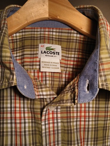 Lacoste mens button down shirt - lacoste,