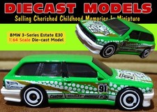LOVELY GREEN BMW 3-SERIES TOURING (E30); NEW COLLECTORS DIECAST SCALE MODEL CAR