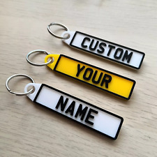 Personalised Number Plate Custom Keyring Car Registration Reg Licence Keychain
