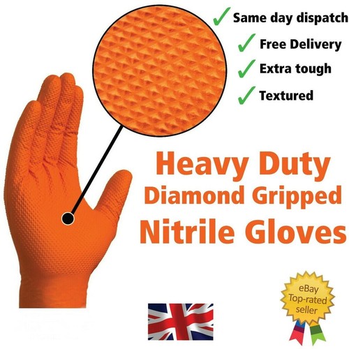 Orange diamond nitrile - orange,