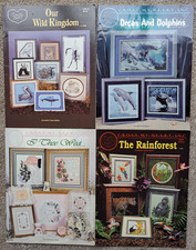 Lot 4 Cross Stitch Pattern Books – Cross My Heart Inc. Wildlife Rainforest