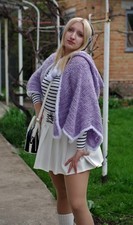 Handmade Crochet Hooded Poncho