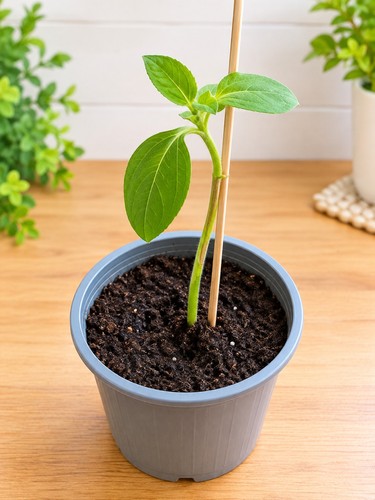 Sunflower seedling ready - ready, to