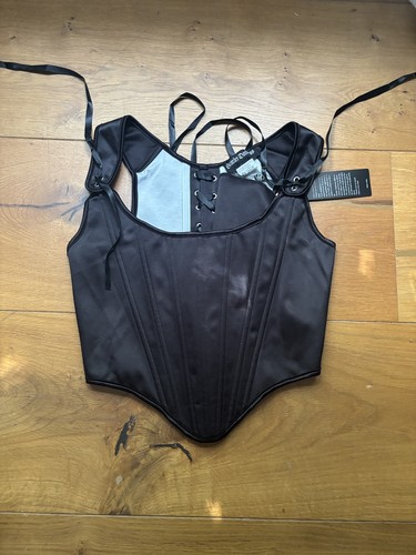 Victorian gothic black satin