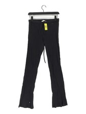 Zara Women's Trousers M Black Cotton with Polyamide Bootcut Chino