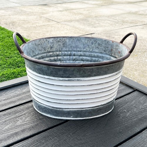 Planters for garden metal - planters, oval