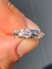 Stunning Antique Edwardian Old Cut Diamond Engagement Ring 18ct Gold