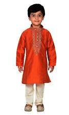 Boys Indian Sherwani in art silk kids Bollywood Kurta salwar kameez Churidar 876