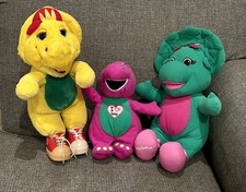VINTAGE BARNEY THE DINOSAUR &FRIENDS BJ & BABY BOP SOFT TOY PLUSH FULLY WORKING 